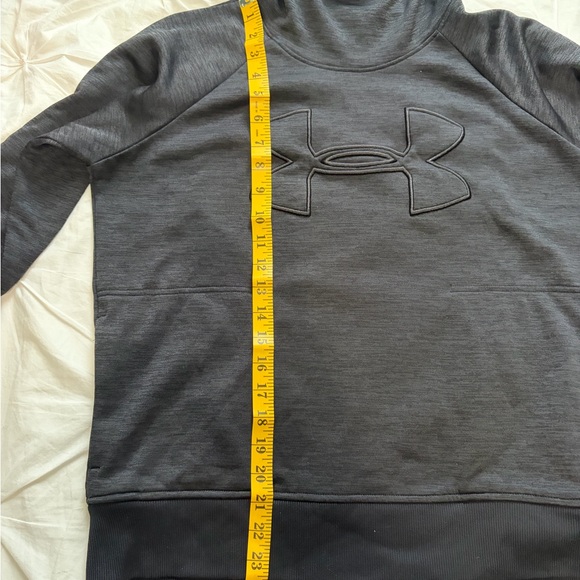 Under Armour Women's Charcoal Gray Pullover Hoodie with Logo - Picture 5 of 6